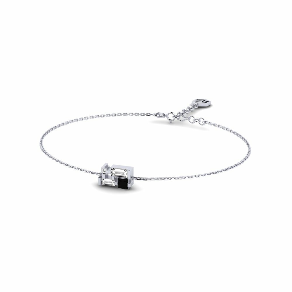 950 Platinum Black Onyx Women's Bracelet Maseru