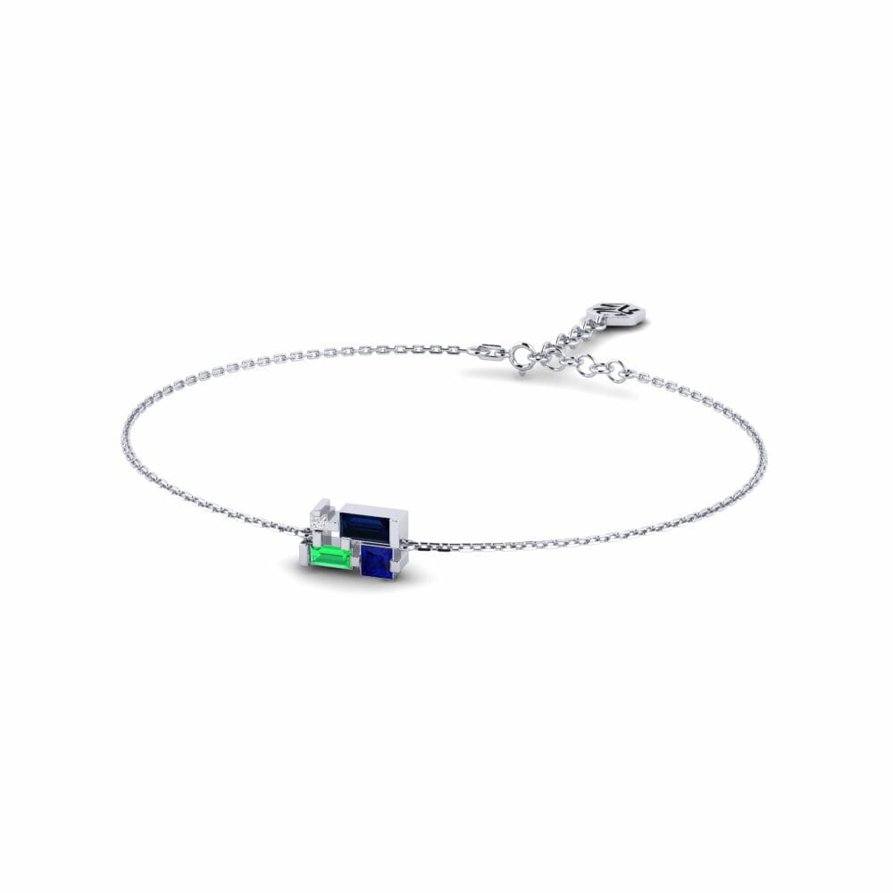 950 Platinum Sapphire Women's Bracelet Maseru