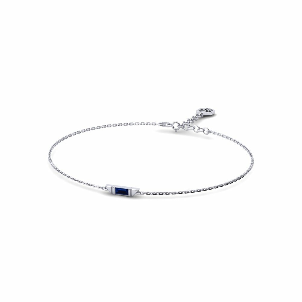 950 Platinum Sapphire Women's Bracelet Masfhior