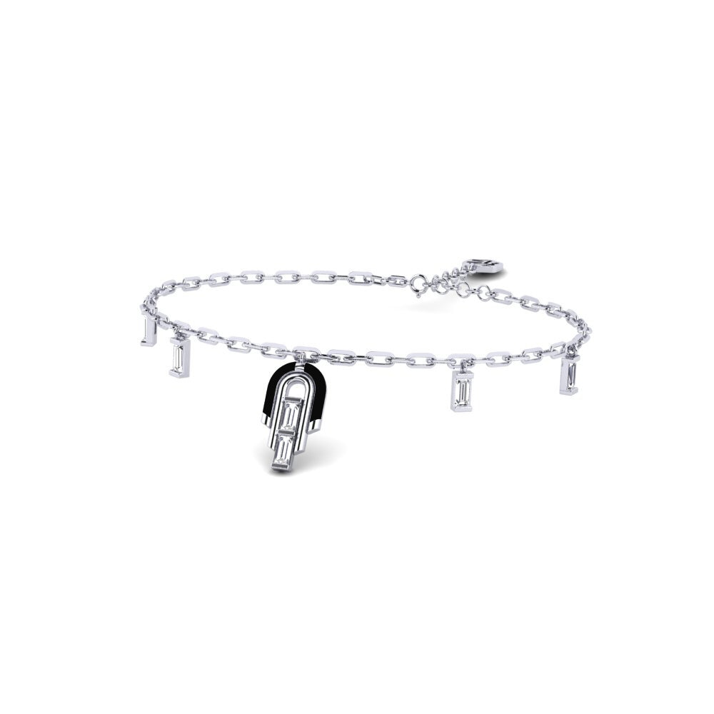 950 Platinum Lab Grown Diamond Women's Bracelet Monastiraki