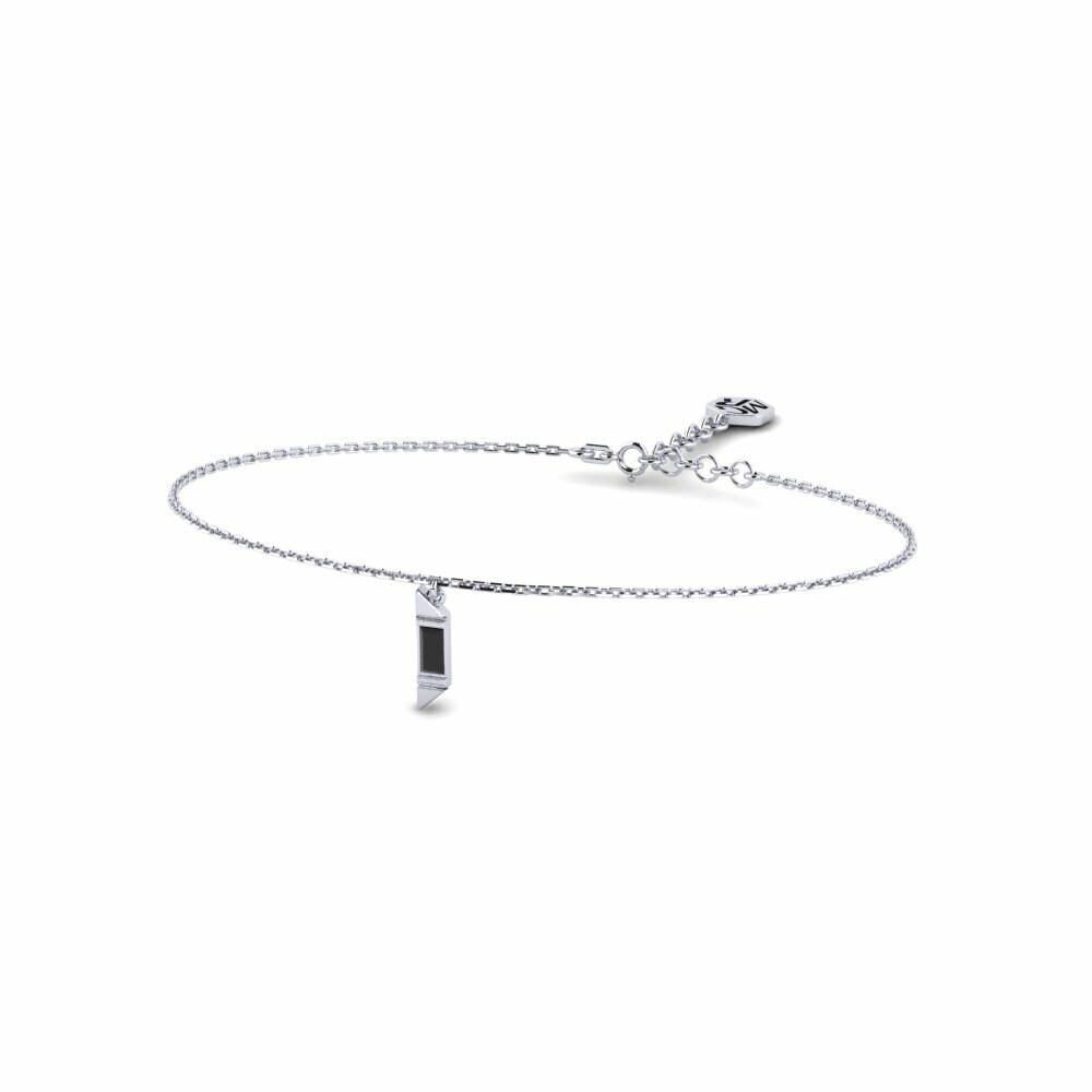 950 Platinum Black Onyx Women's Bracelet Nagani