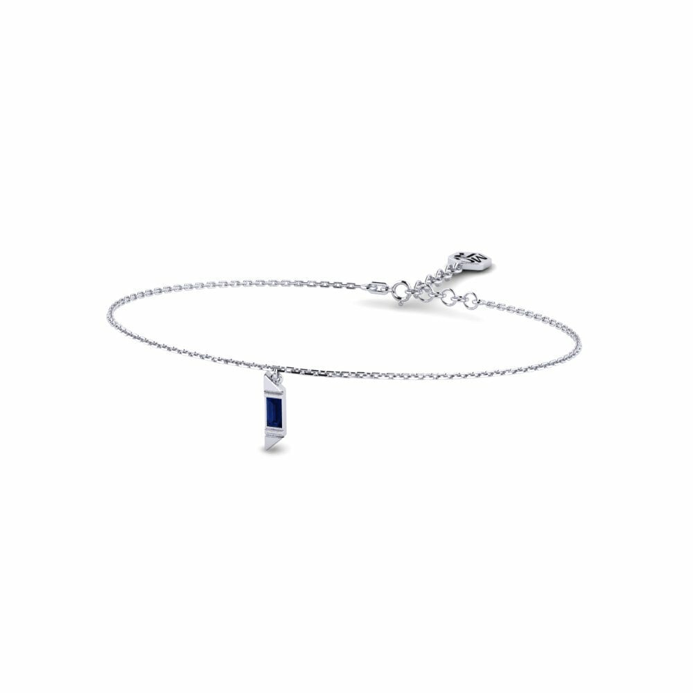 950 Platinum Sapphire Women's Bracelet Nagani