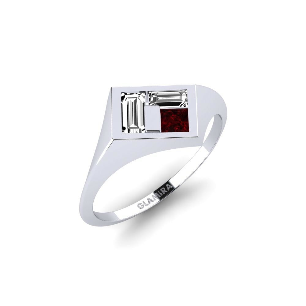 950 Platinum Garnet Ring Ongwediva
