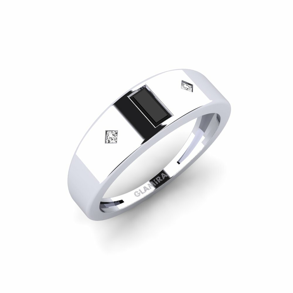 950 Platinum Black Onyx Ring Outapi