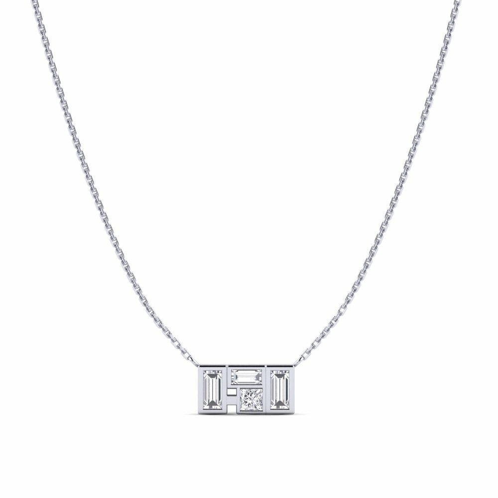 950 Platinum Lab Grown Diamond Women's Necklace Pleebo