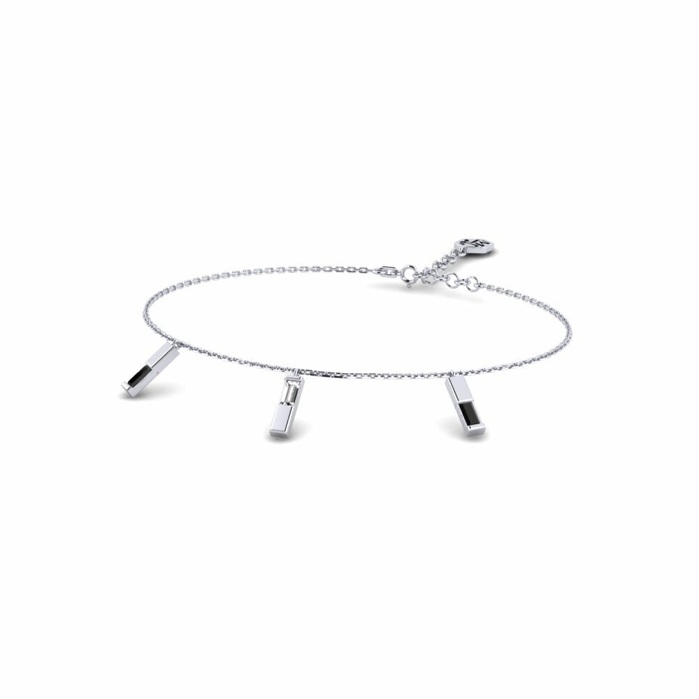 950 Platinum Black Onyx Women's Bracelet Radiony