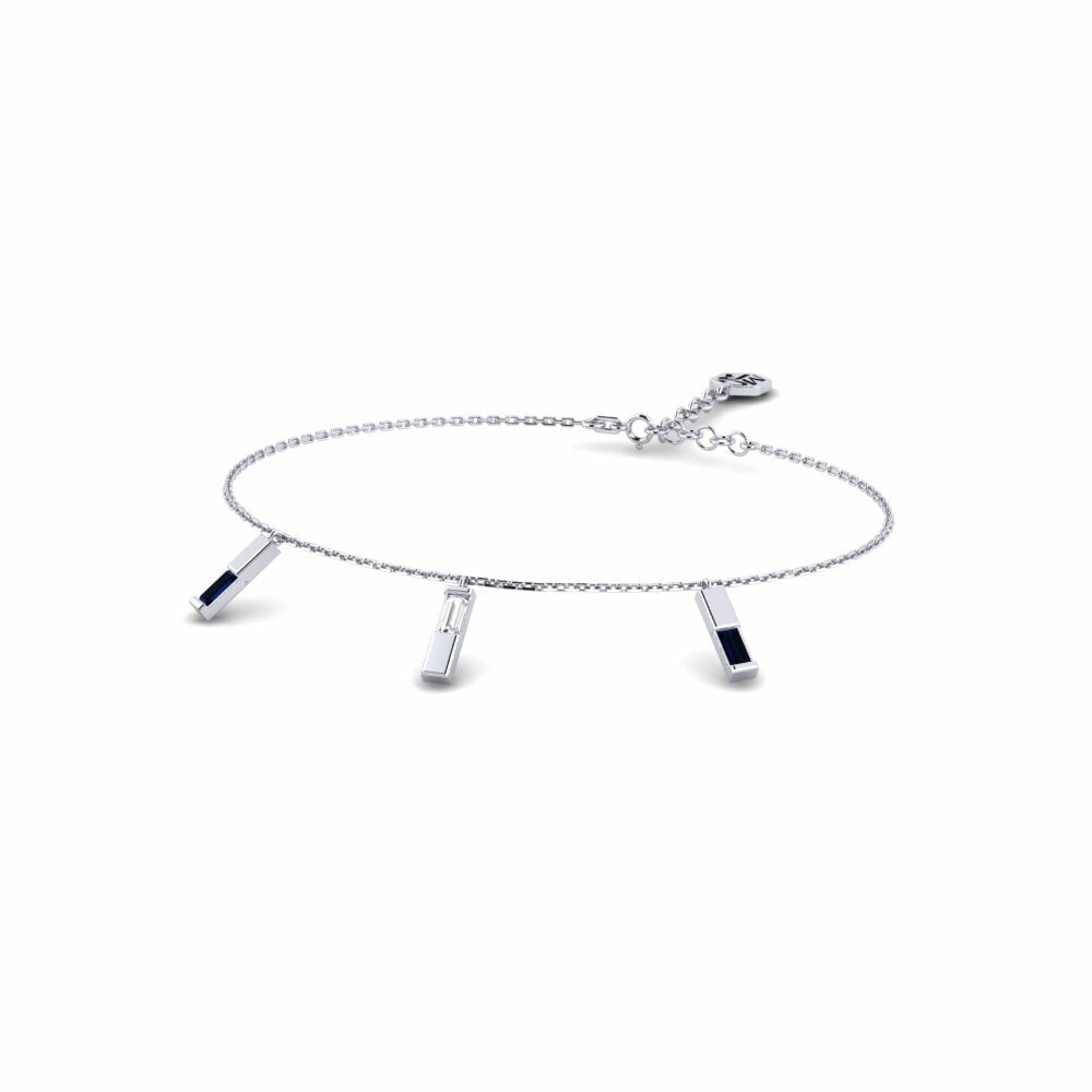 950 Platinum Sapphire Women's Bracelet Radiony