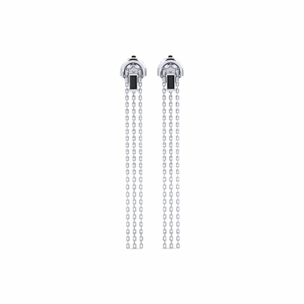 950 Platinum Black Onyx Women's Earring Sauldre