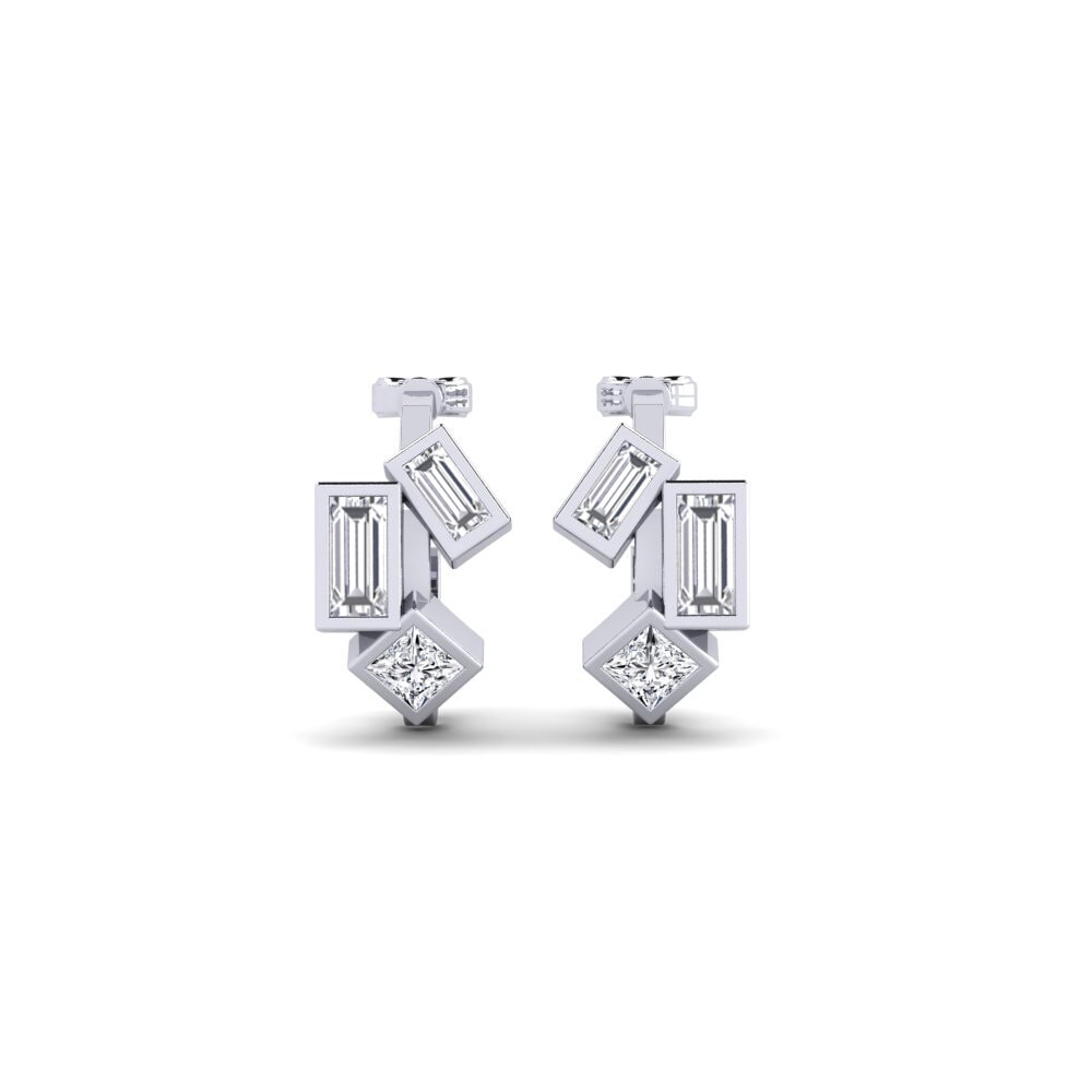 950 Platinum Lab Grown Diamond Women's Earring Temaraia