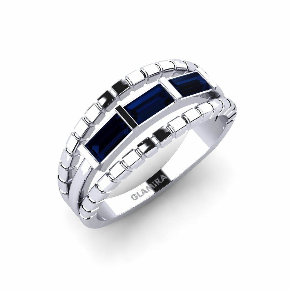 950 Platinum Sapphire Engagement Ring Temnos