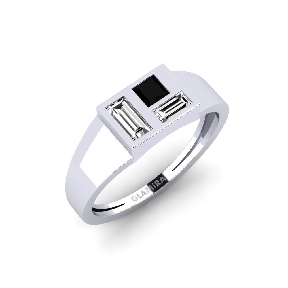 950 Platinum Black Onyx Ring Tsumeb