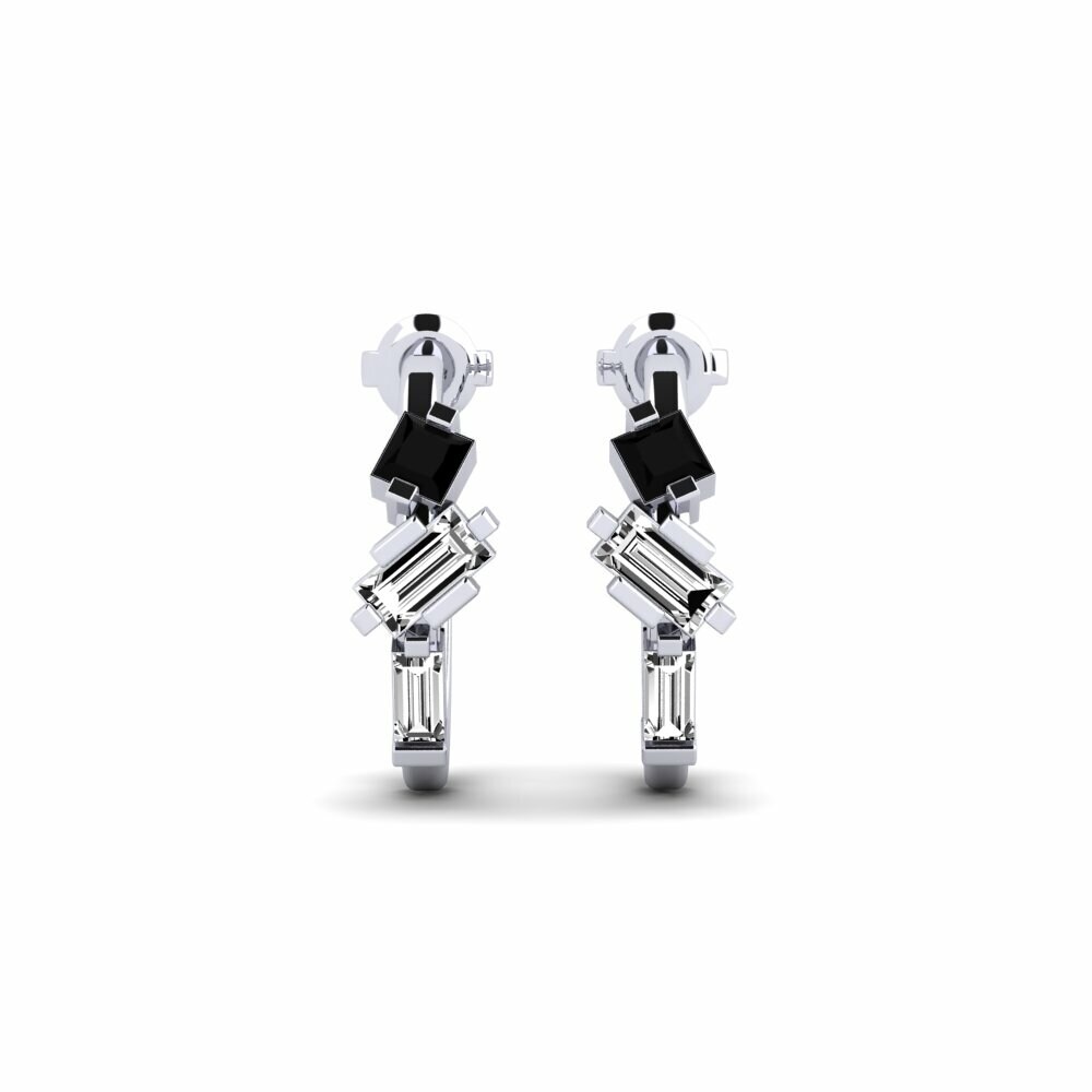 950 Platinum Black Onyx Women's Earring Utiroa