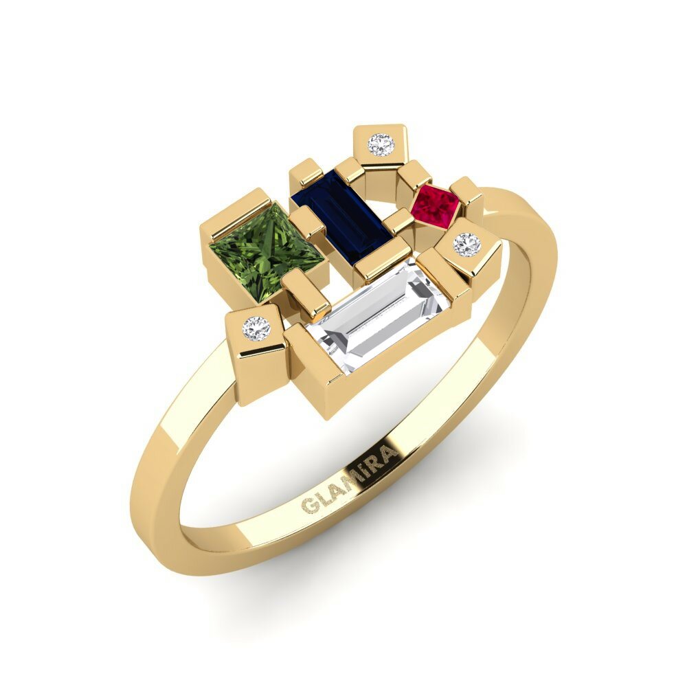 9k Yellow Gold Green Sapphire Ring Webuye