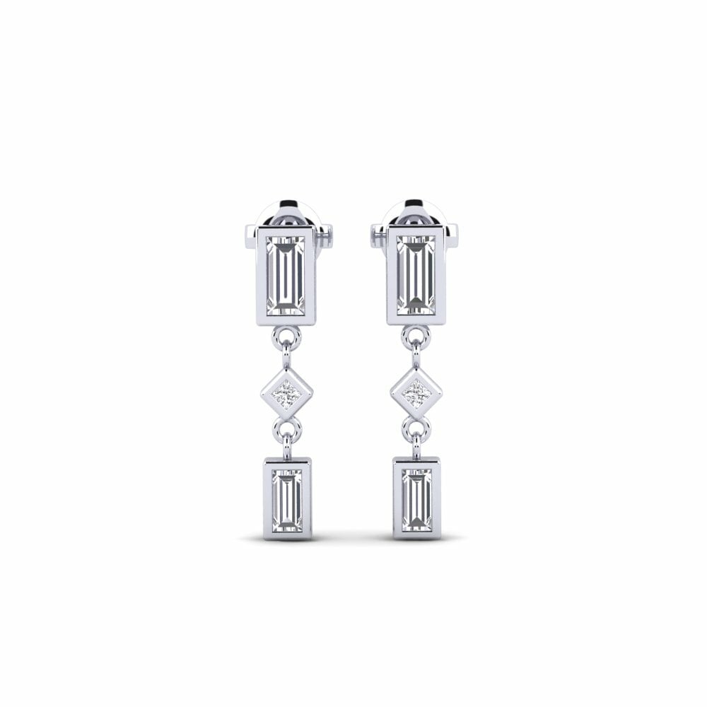 950 Platinum Lab Grown Diamond Women's Earring Windhoek - A