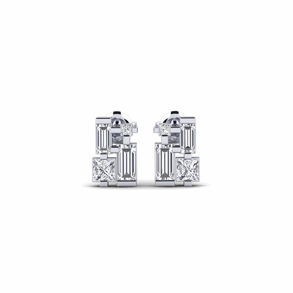 950 Platinum Lab Grown Diamond Women's Earring Windhoek - B