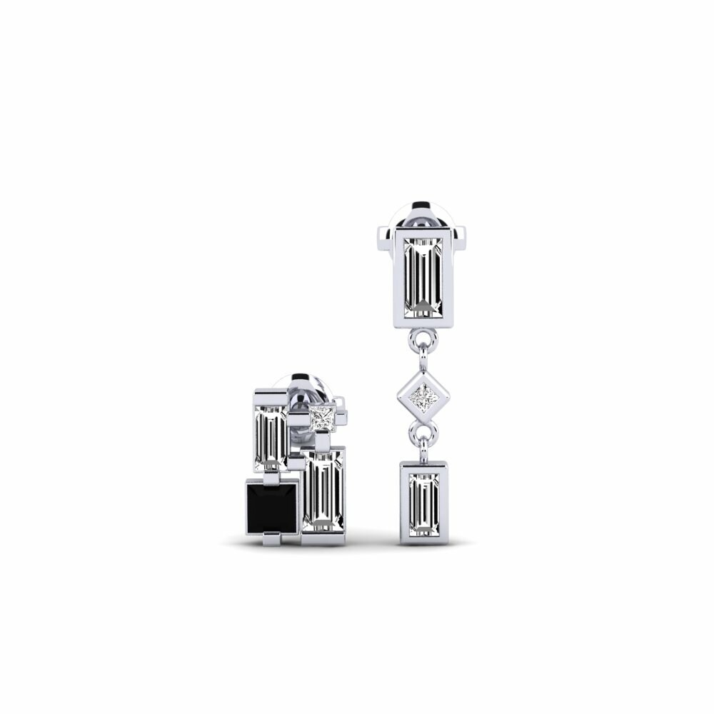 950 Platinum Black Onyx Women's Earring Windhoek - SET