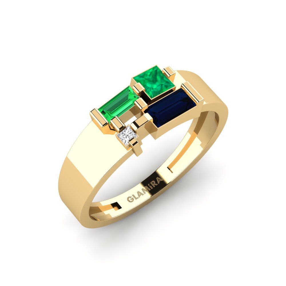 9k Yellow Gold Emerald Ring Wundanyi