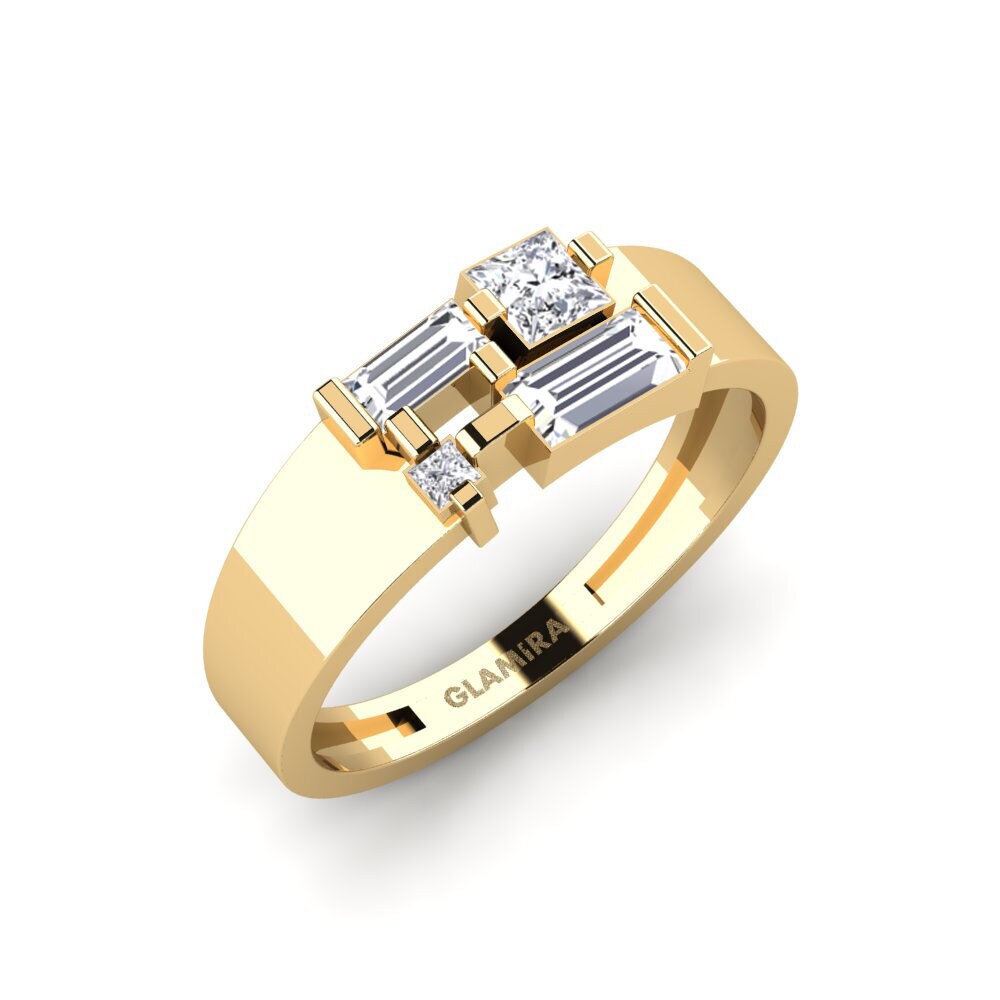 9k Yellow Gold Lab Grown Diamond Ring Wundanyi