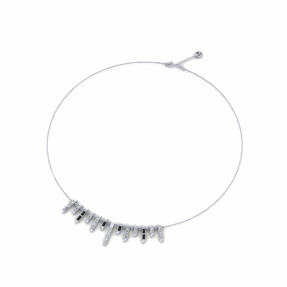 950 Platinum Black Onyx Women's Necklace Yekaterina