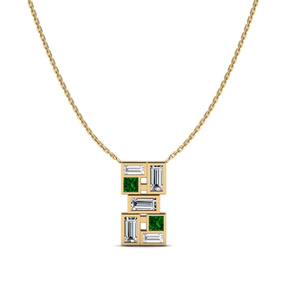 Zircônia Verde Colares Feminino Yekepa