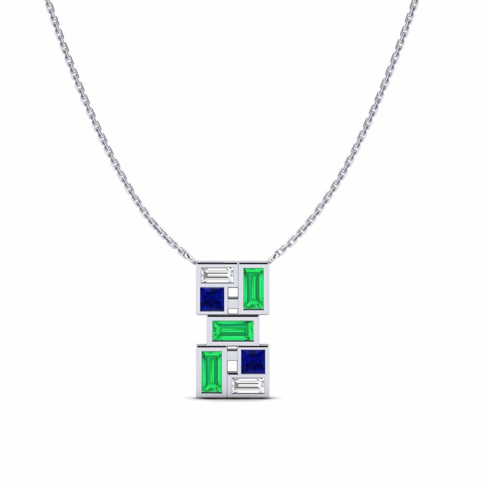950 Platinum Sapphire Women's Necklace Yekepa