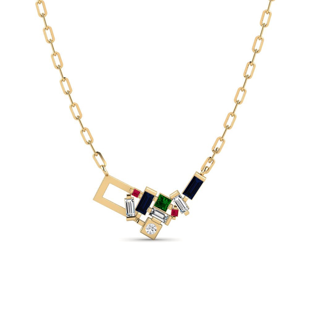 Zircônia Verde Colares Feminino Yenagoa