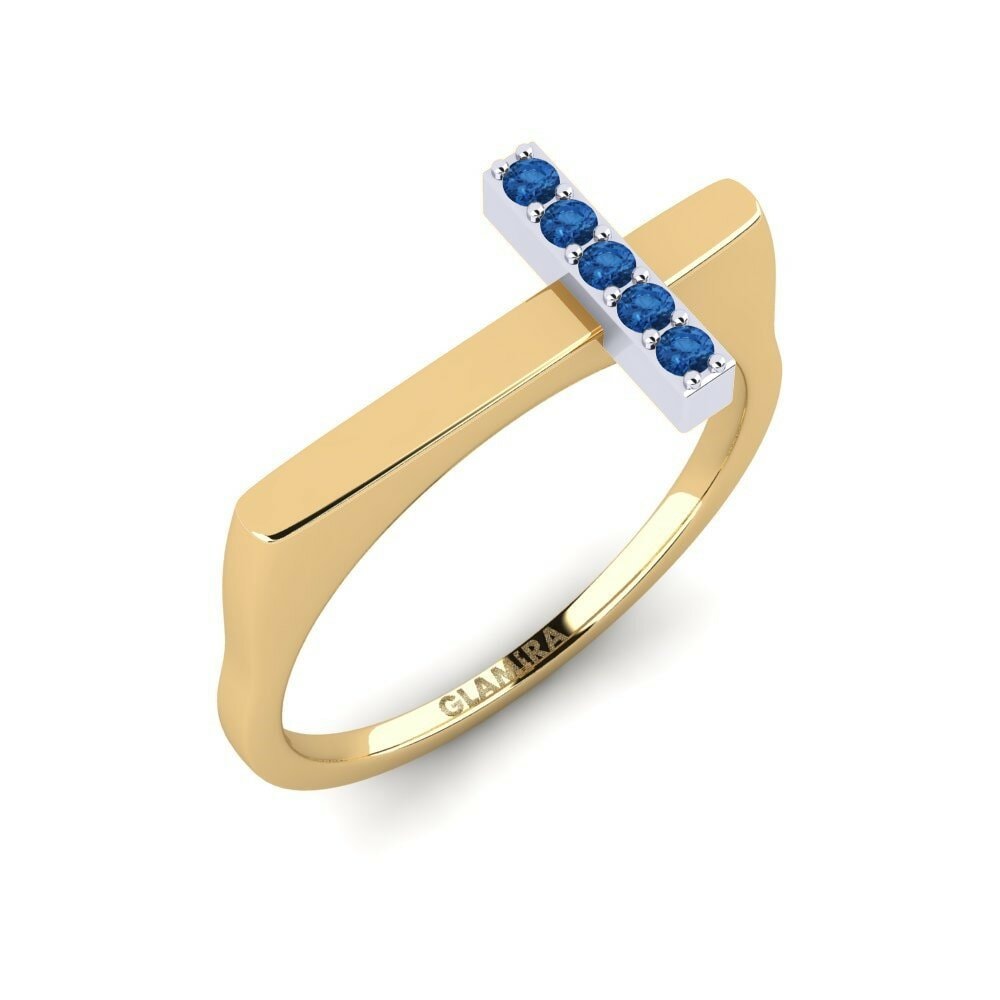 Dark Blue Zirconia Ring Casette