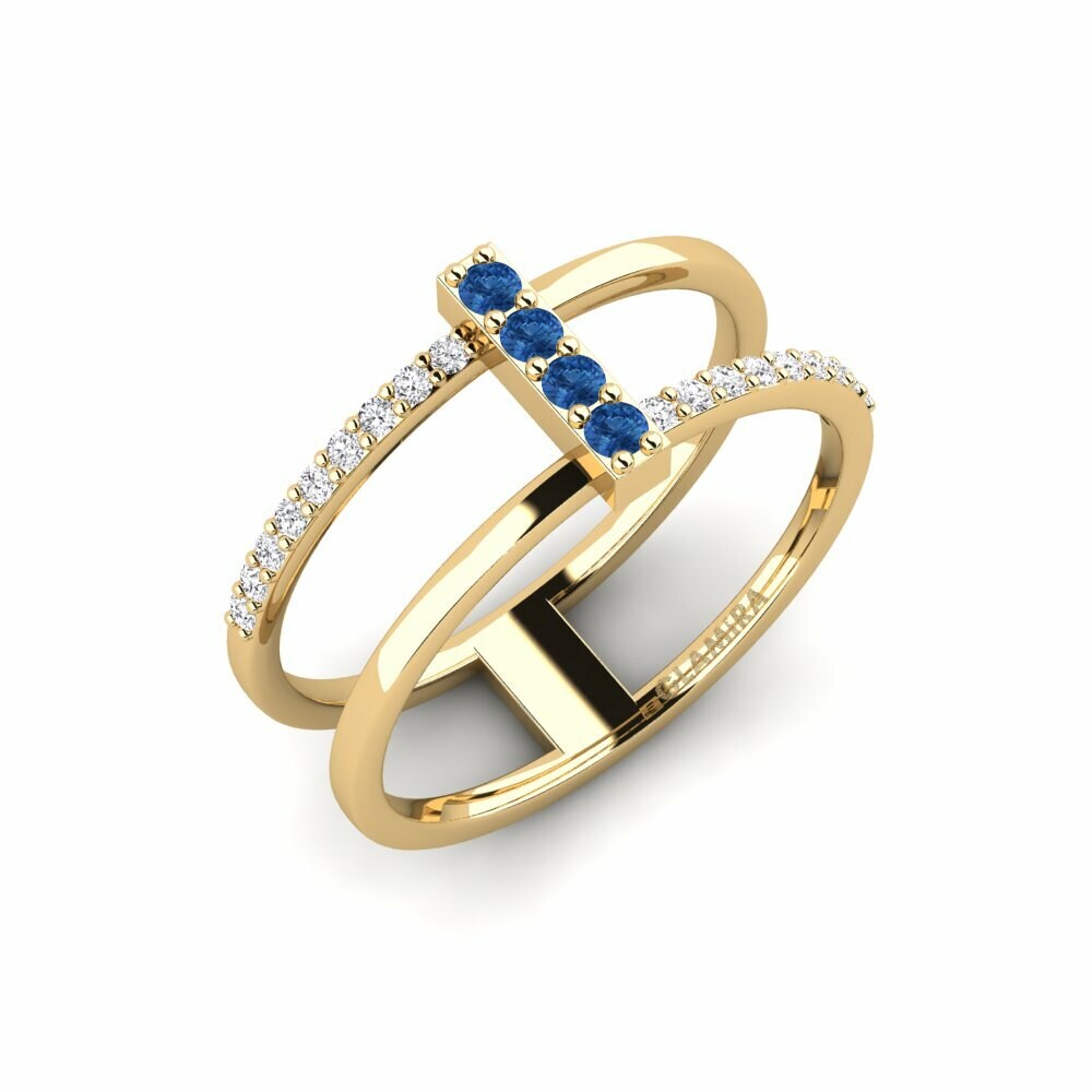 Dark Blue Zirconia Ring Dauden