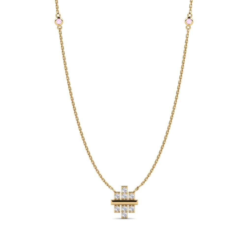 Pink Sapphire Women's Necklace Earste