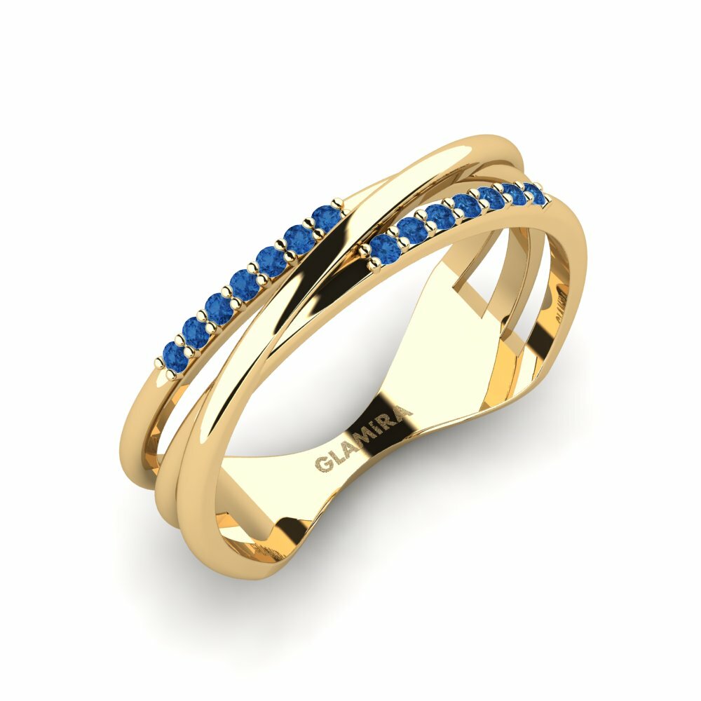 Dark Blue Zirconia Ring Ferskil