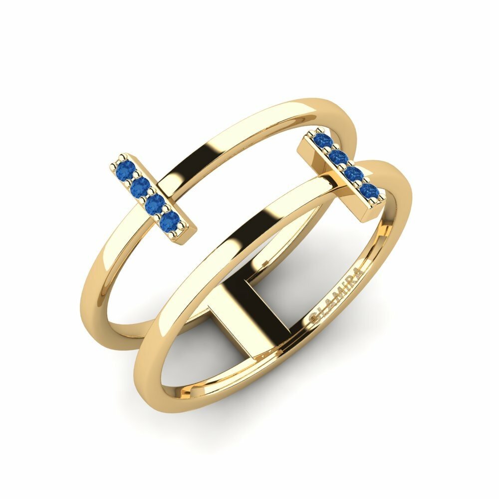 Dark Blue Zirconia Ring Fita