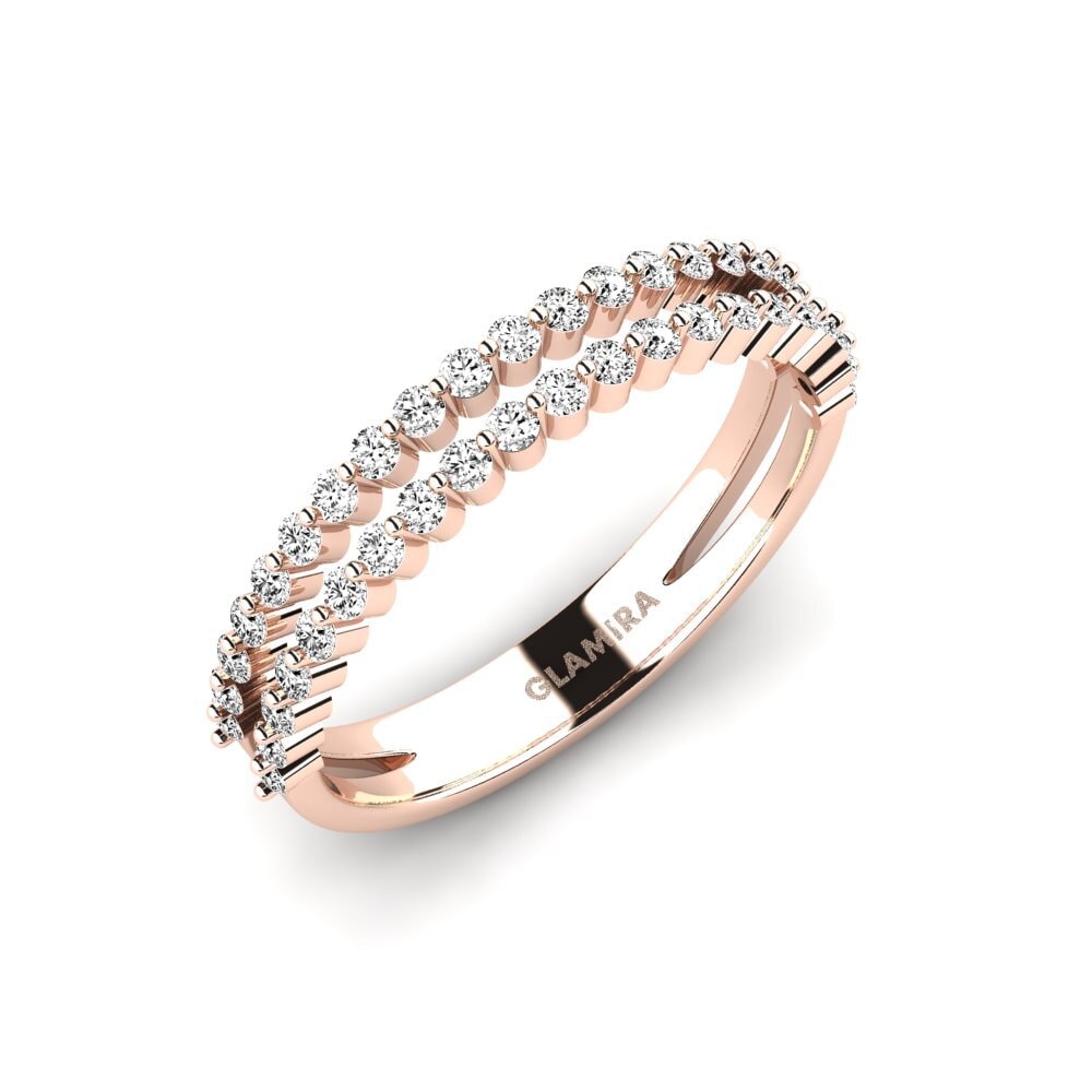 Or rose 14k Moissanite Bague Freskoa