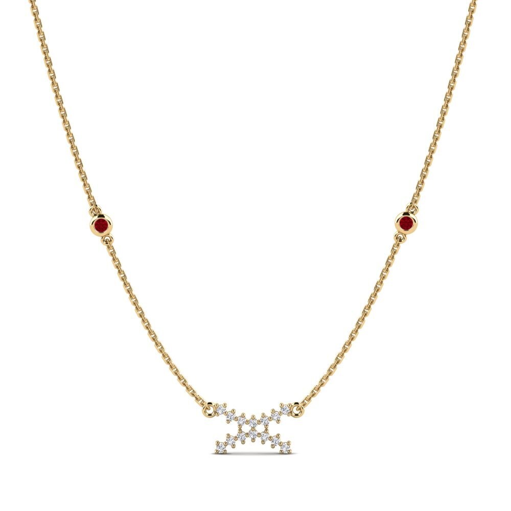Red Zirconia Women's Necklace Gabatar
