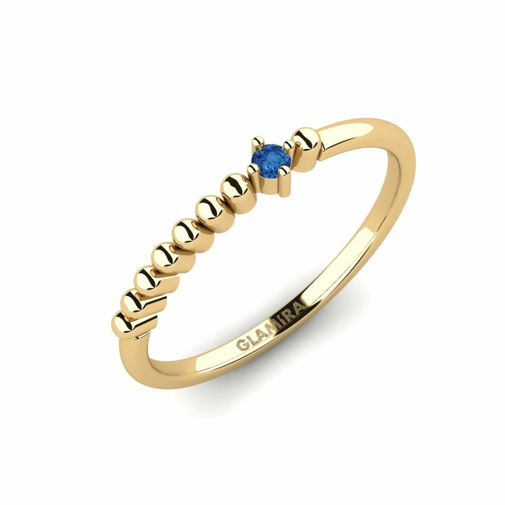 Dark Blue Zirconia Stackable Ring Helburua