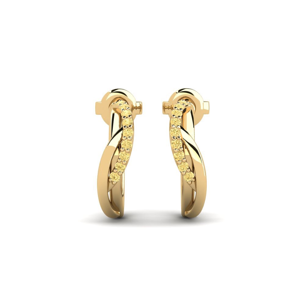 Diamante Giallo Orecchino da donna Katahom