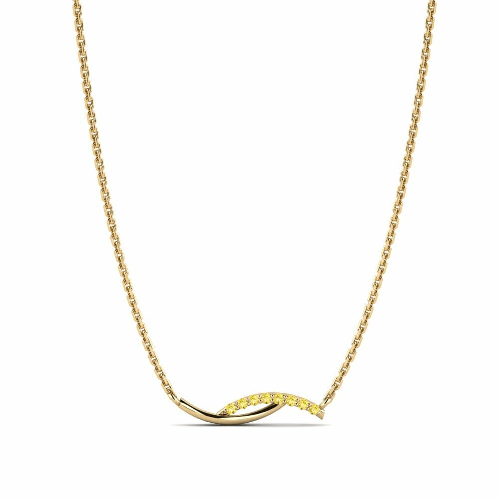 Gele Saffier Dames Ketting Kusiyana