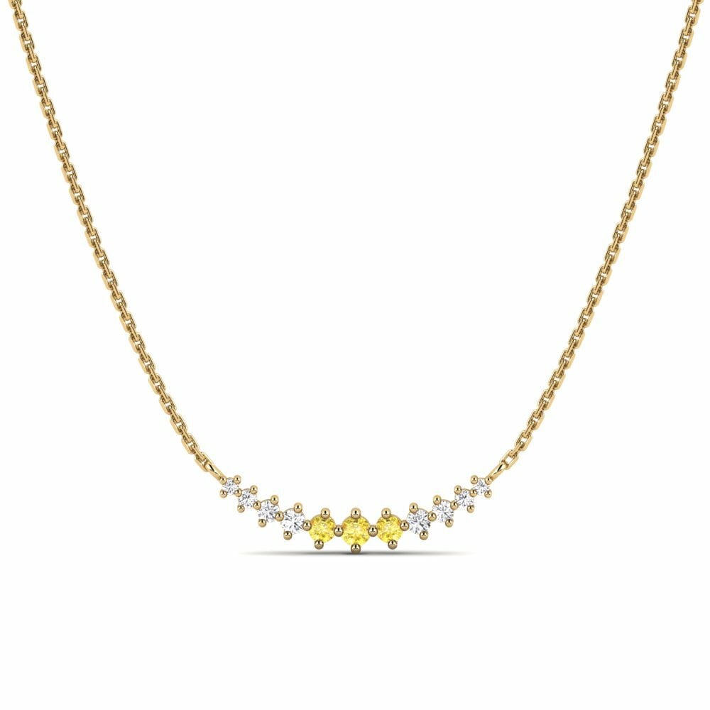 Gele Saffier Dames Ketting Manufa