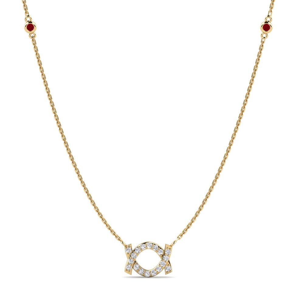 Red Zirconia Women's Necklace Mijery