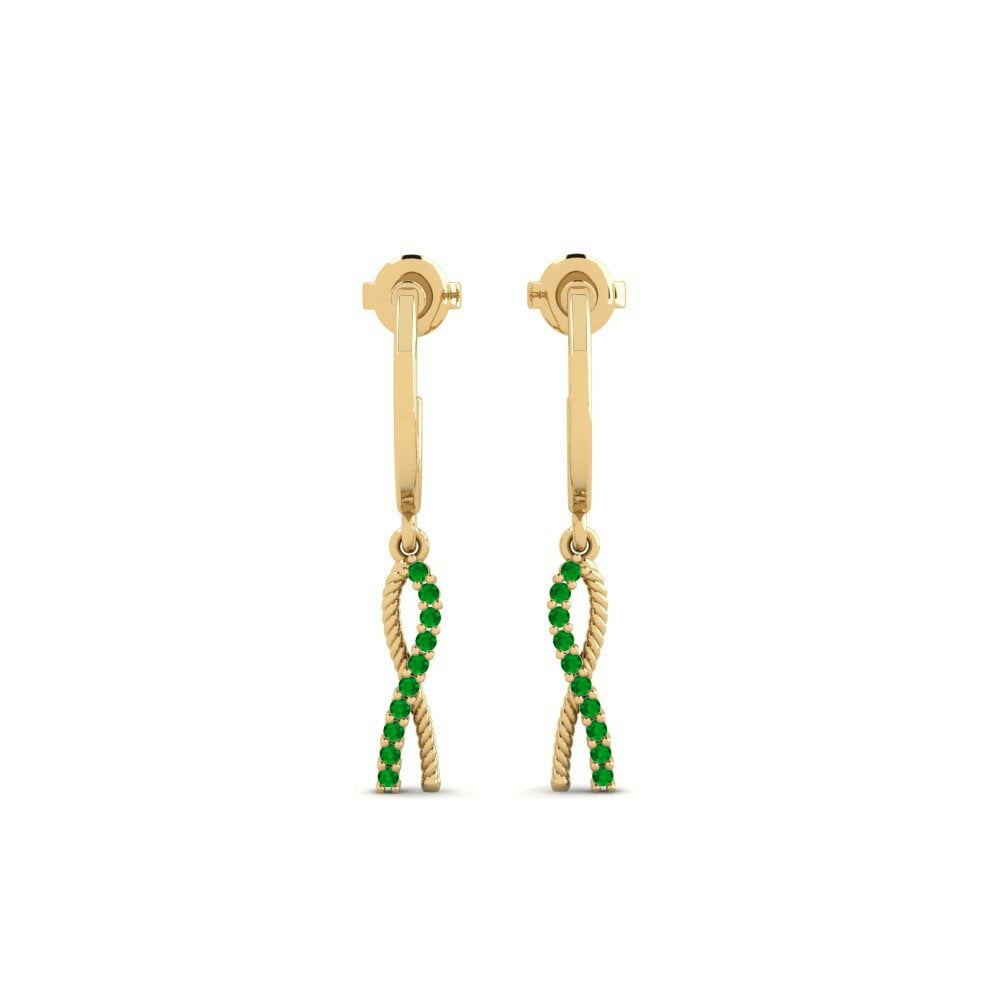 Émeraude Boucle d'oreille femme Verhindern