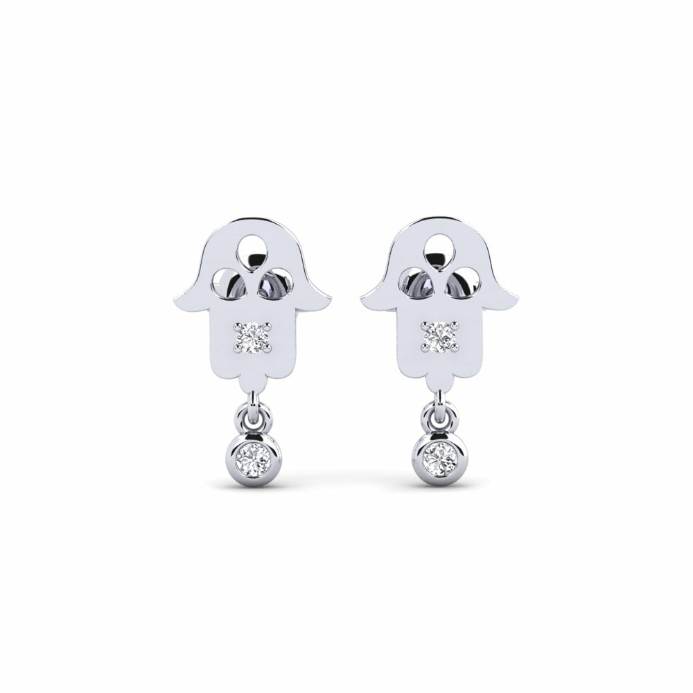 White Silver Women's Earring Foirfe