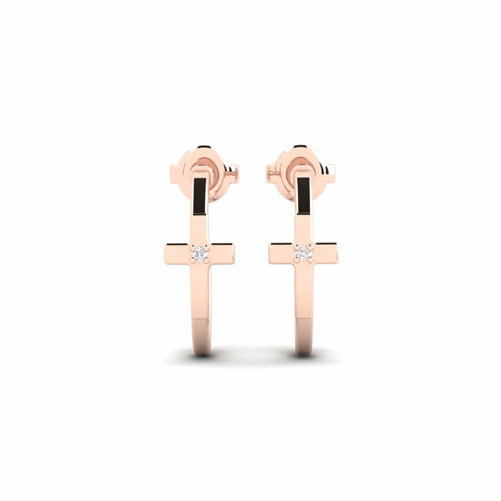 14K Rood Goud Dames Oorbellen Andry