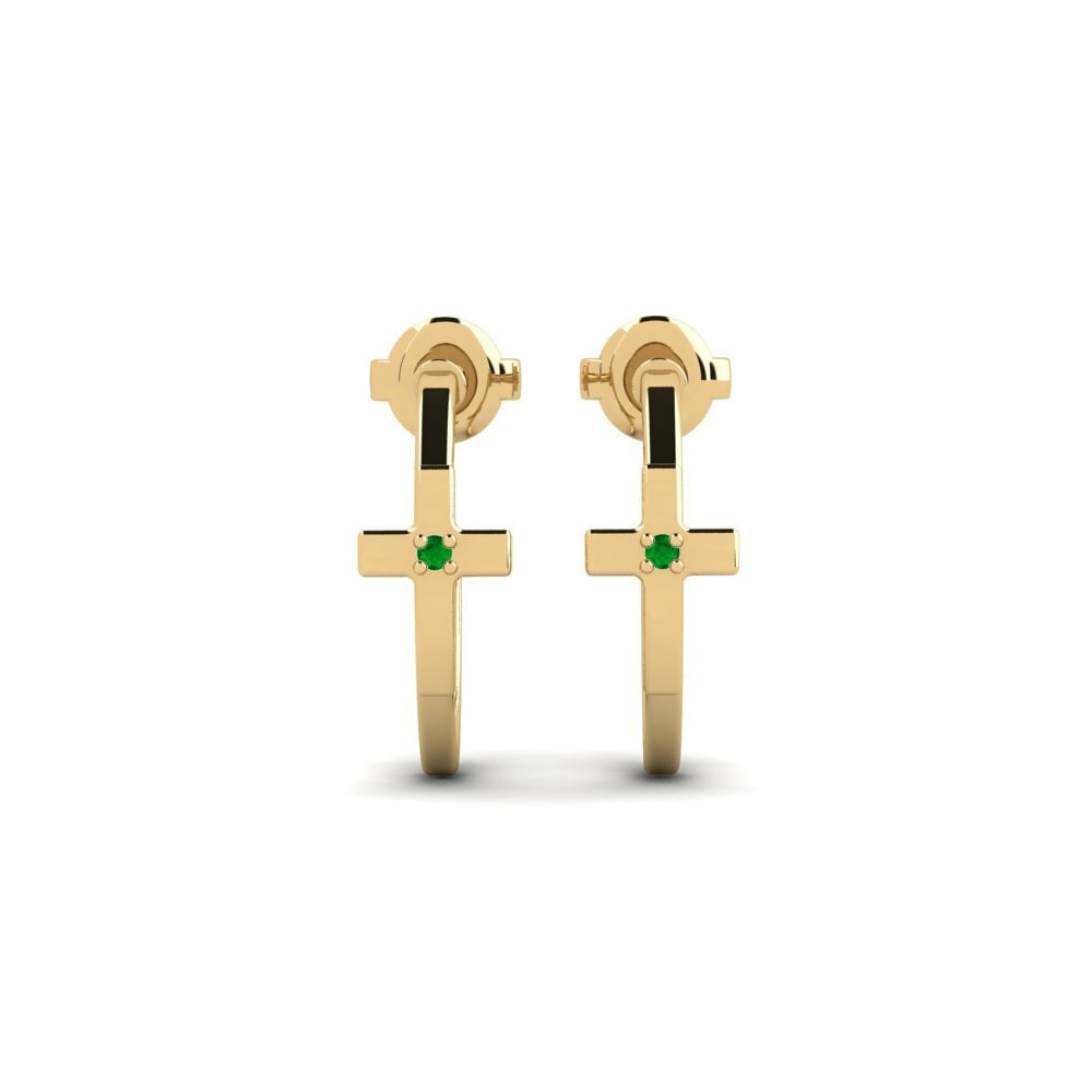Émeraude Boucle d'oreille femme Andry