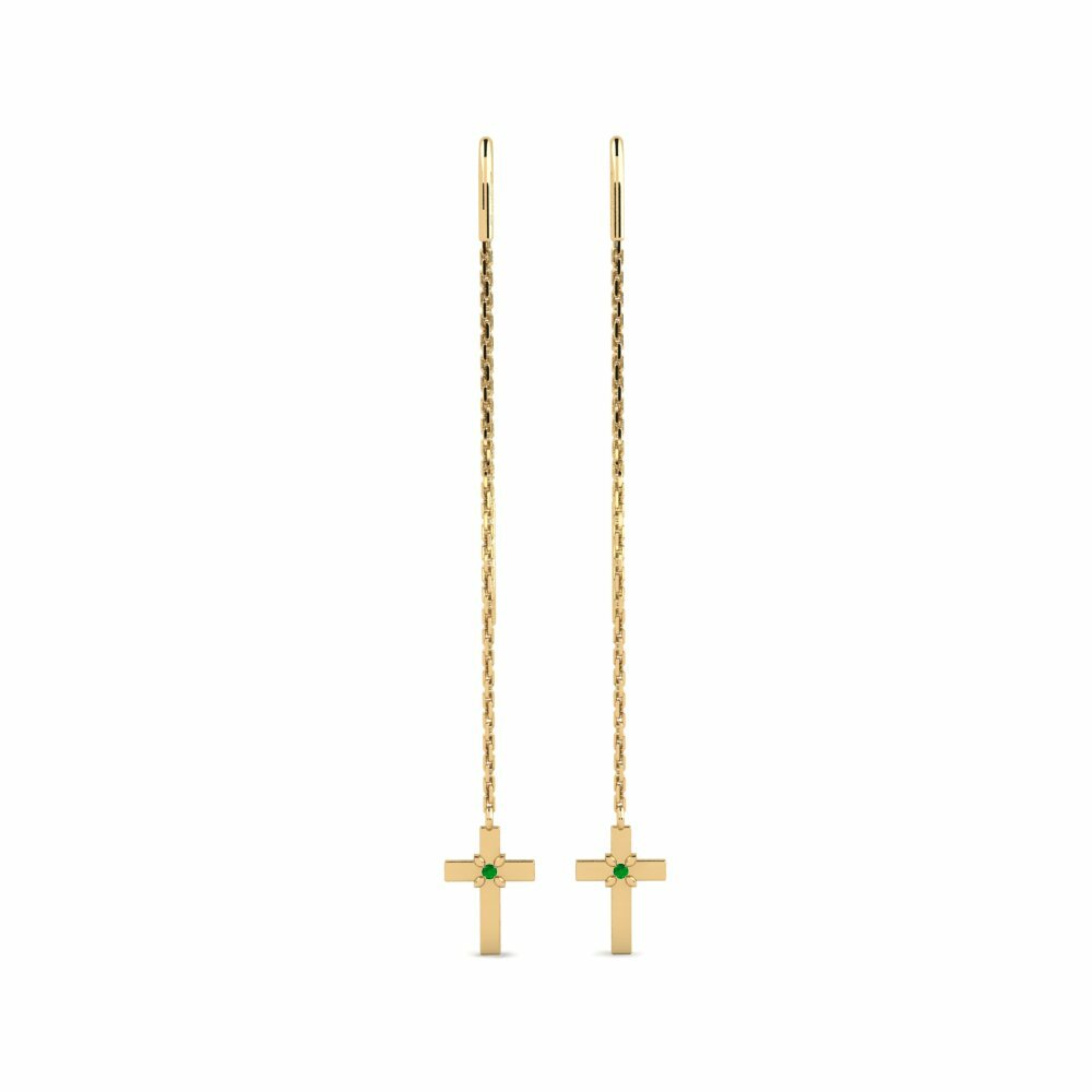 Émeraude Boucle d'oreille femme Anobella