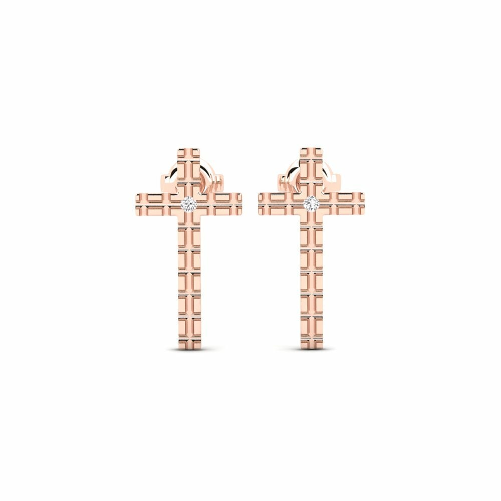 14K Rood Goud Dames Oorbellen Brianner
