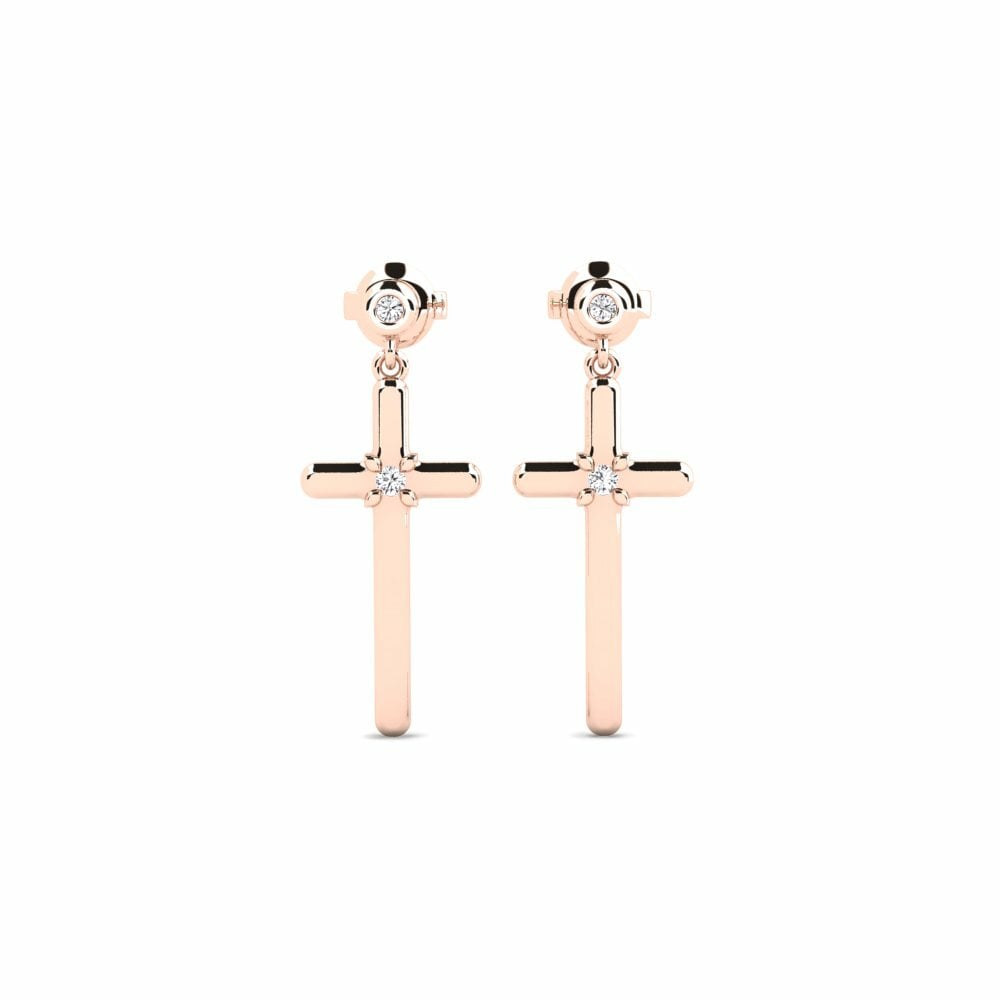 14K Rood Goud Dames Oorbellen Cristh