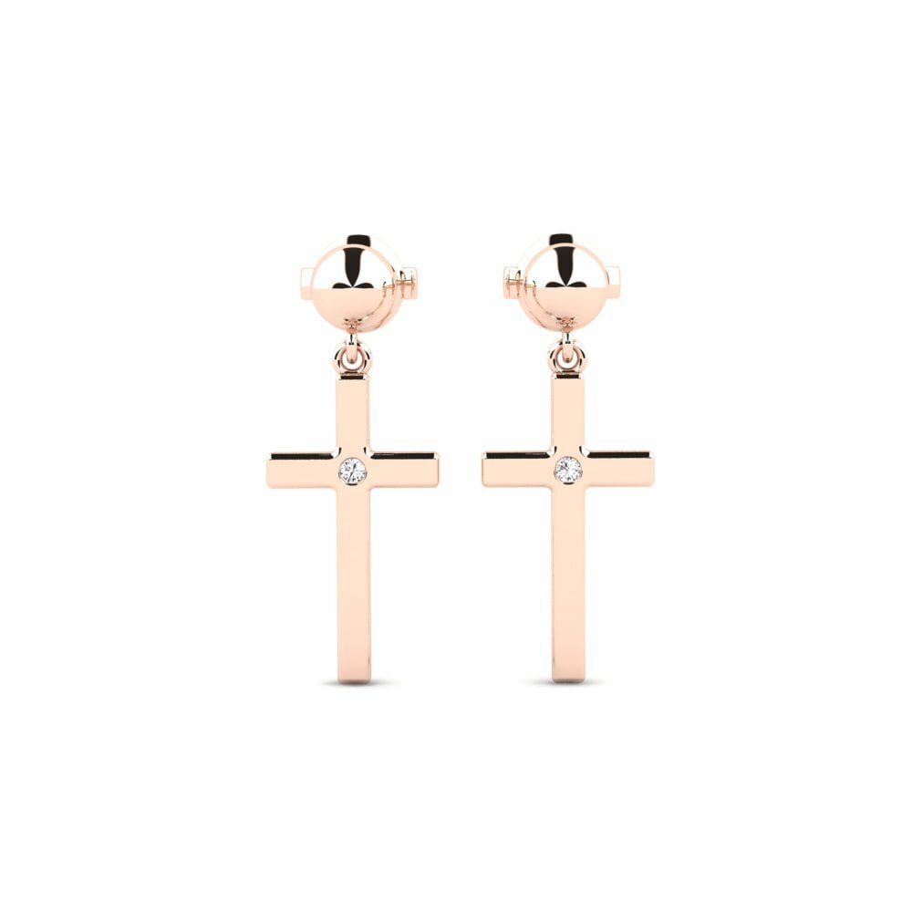 14K Rood Goud Dames Oorbellen Cristho