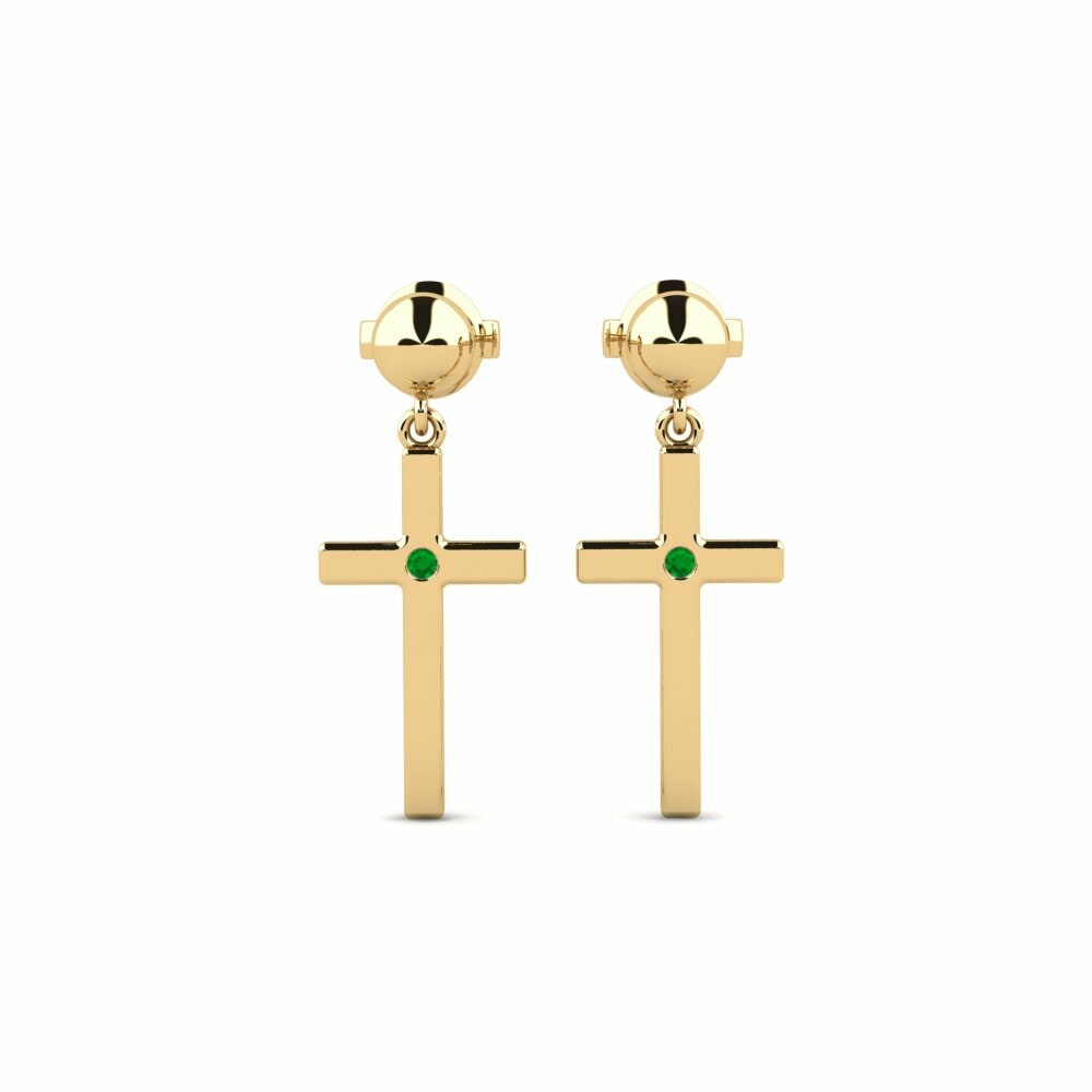 Émeraude Boucle d'oreille femme Cristho