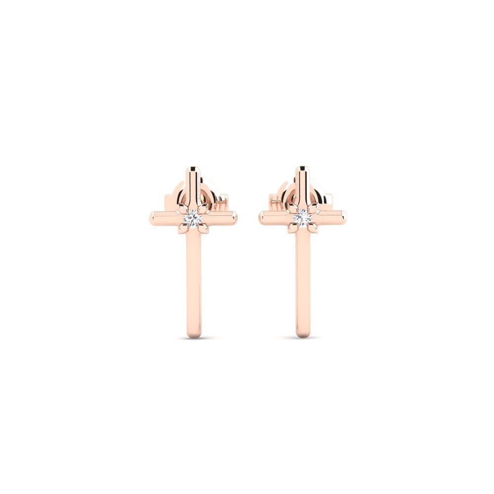 14K Rood Goud Dames Oorbellen Gloriana