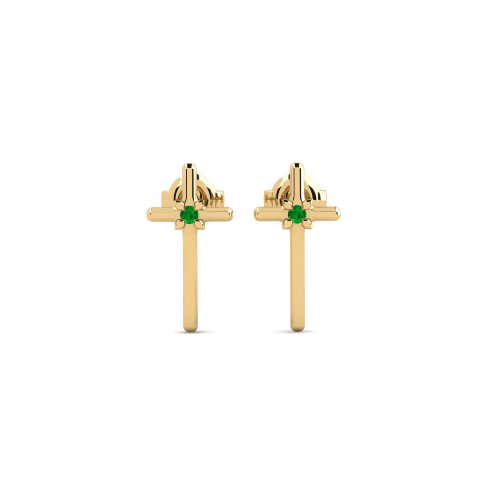 Émeraude Boucle d'oreille femme Gloriana