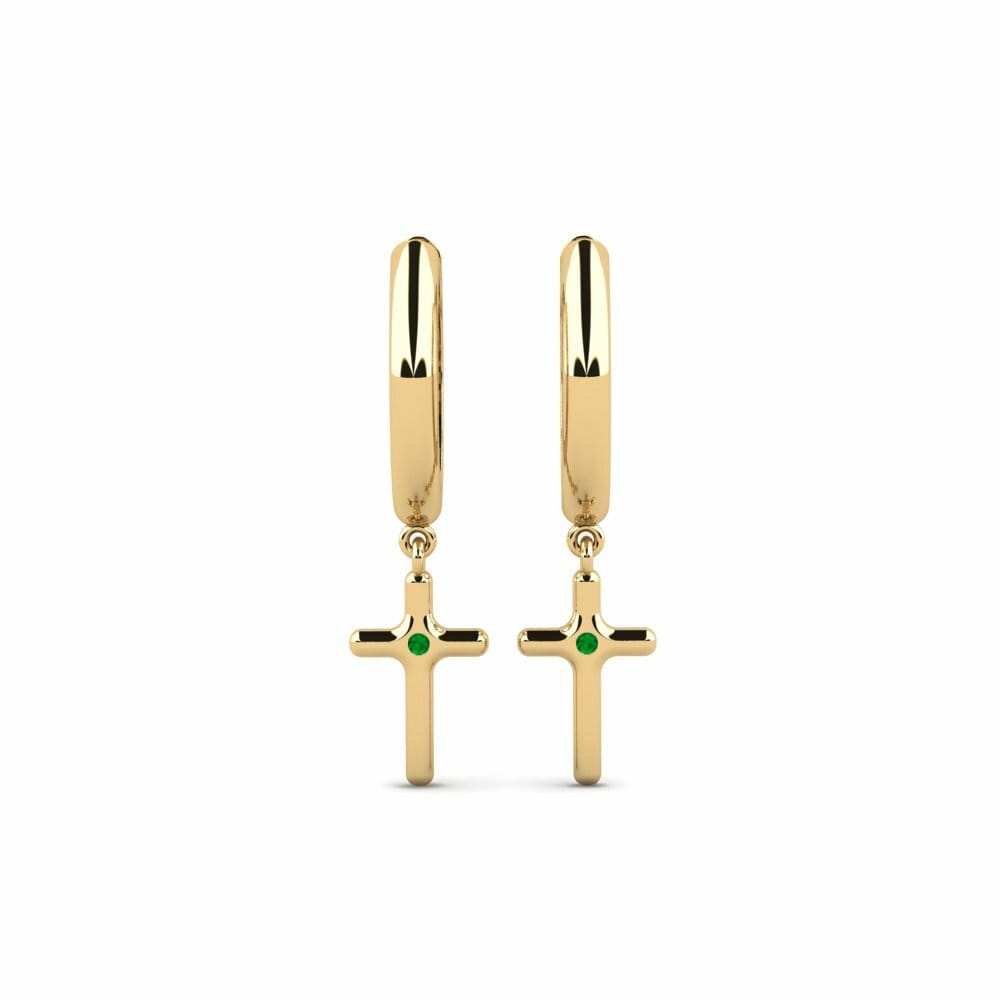 Émeraude Boucle d'oreille femme Hullys